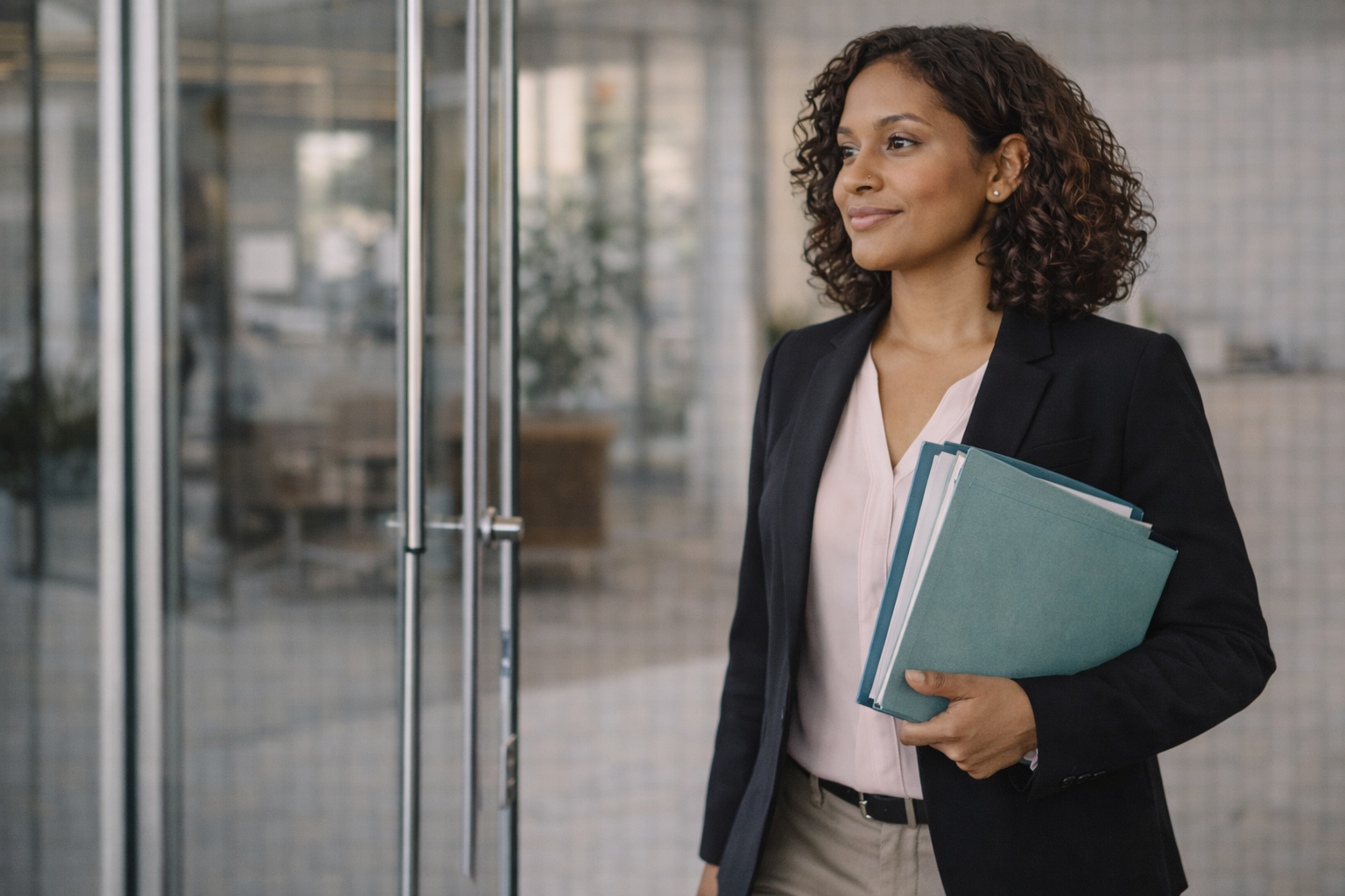 diverse group of people standing and talking together in a business environment
