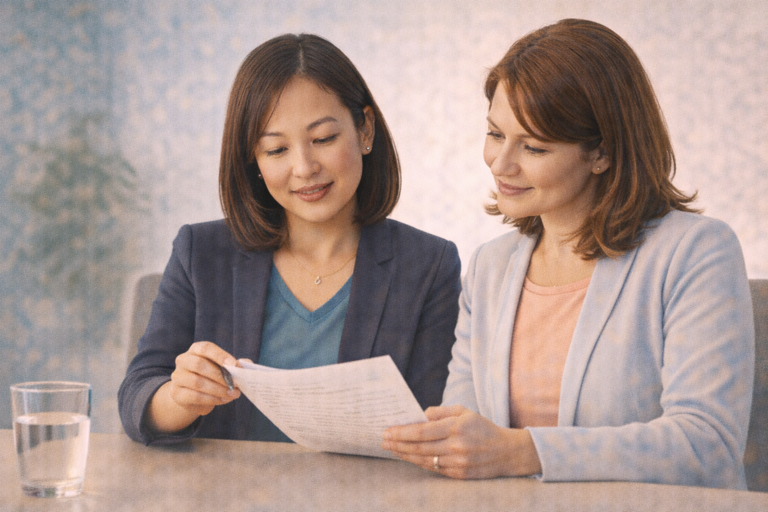 diverse group of people standing and talking together in a business environment