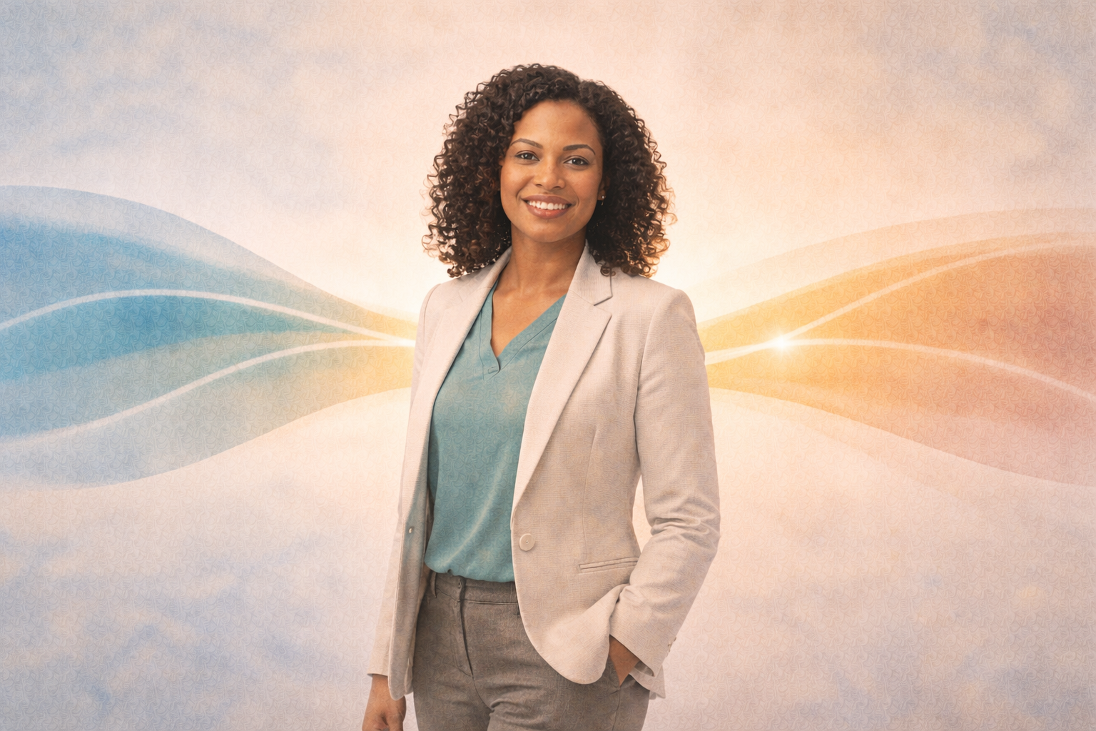 diverse group of people standing and talking together in a business environment